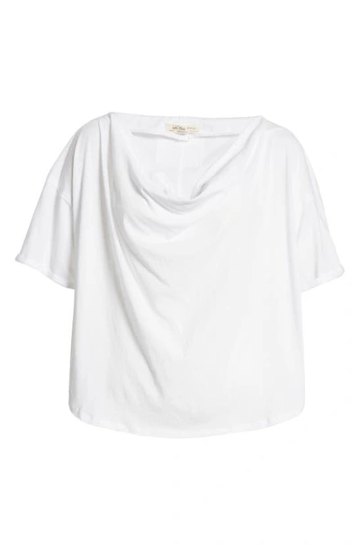 Shop Free People Just Chill Cowl Neck T-shirt In White