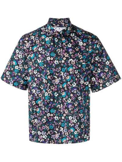 Shop Off-white Flowers Summer Shirt In Spotted