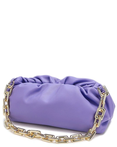 Shop Tiffany & Fred Sheepskin Leather Pouch In Purple