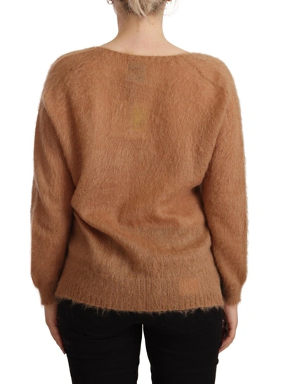Shop Pink Memories Brown Cardigan V-neck Long Sleeve Women's Sweater