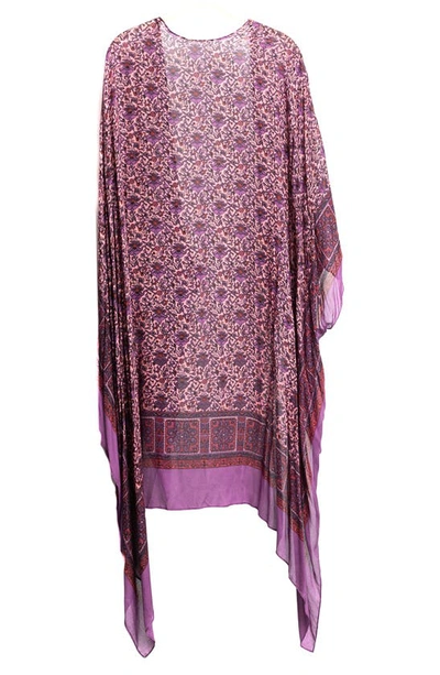 Shop Saachi Printed Ruana In Purple