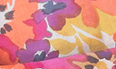 Shop Saachi Set Of 3 Solid & Floral Scarves In Orange