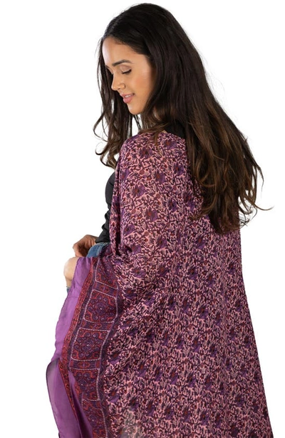 Shop Saachi Printed Ruana In Purple