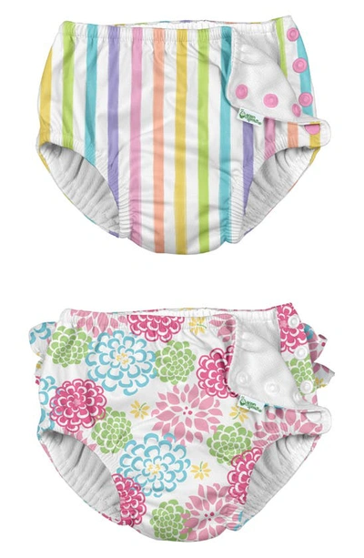 Shop Green Sprouts Kids' Set Of 2 Reusable Swim Diapers In Multi