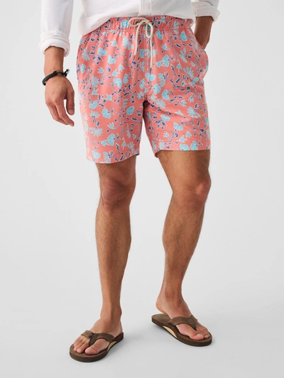 Shop Faherty Beacon Trunk (7" Inseam) In Rose Pointe Floral