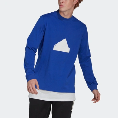 Shop Adidas Originals Men's Adidas Long Sleeve Tee In Blue