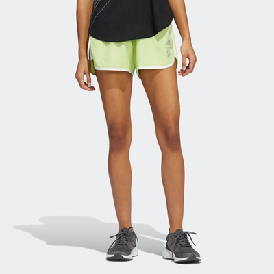 Shop Adidas Originals Women's Adidas Capable Of Greatness Running Shorts In Yellow