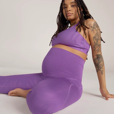 Shop Adidas Originals Women's Adidas By Stella Mccartney Maternity Yoga Leggings In Purple
