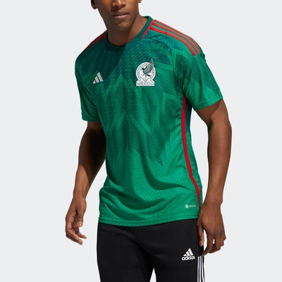 Shop Adidas Originals Men's Adidas Mexico 22 Home Authentic Jersey In Green