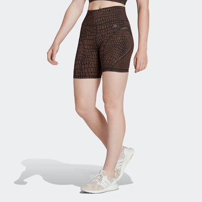 Shop Adidas Originals Women's Adidas Trainicons Croc Bike Shorts In Brown