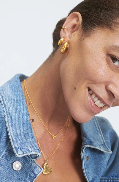 Monica Vinader Heart Locket Pendant Necklace In Yellow Gold