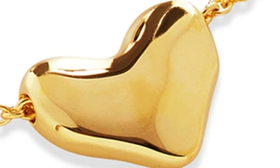 Monica Vinader Heart Locket Pendant Necklace In Yellow Gold