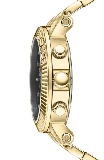 Shop Versace V-chronograph Classic Bracelet Watch, 45mm In Ip Yellow Gold