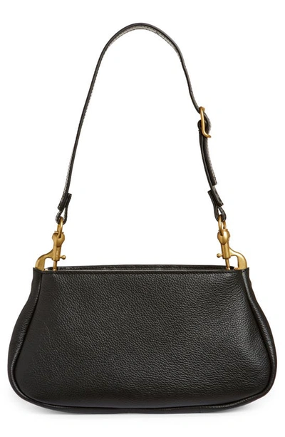 Shop Chloé Small Marcie Leather Shoulder Bag In Black 001