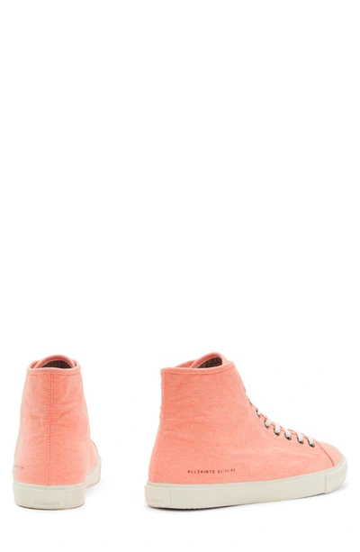 Shop Allsaints Bryce High Top Sneaker In Acid Pink