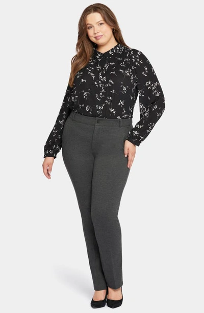 Nydj Sculpt-her™ Classic Trousers In Charcoal Heathered