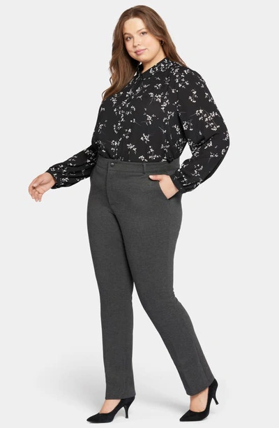 Nydj Sculpt-her™ Classic Trousers In Charcoal Heathered