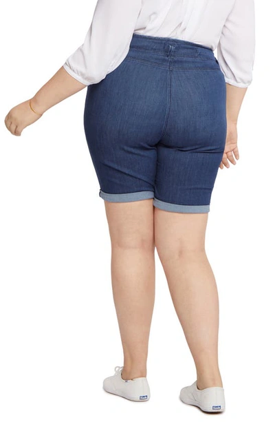 Nydj Ella Roll Cuff High Waist Denim Shorts In Dazzling