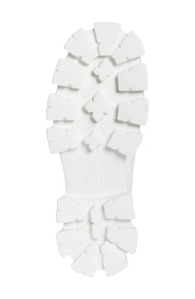Shop Prada Monolith Lug Sole Loafer In Bianco