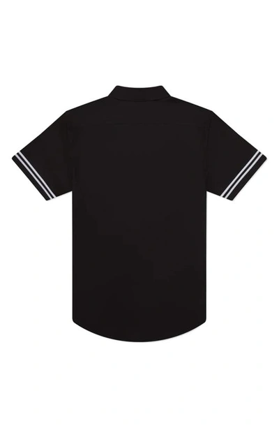 Shop Mavrans Tailored Fit Black Game Waterproof Short Sleeve Performance Button-up Shirt