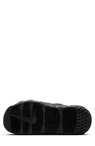 Shop Nike Air More Uptempo Slide Sandal In Black/ White/ Black/ Clear