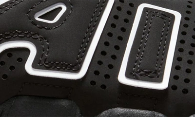 Shop Nike Air More Uptempo Slide Sandal In Black/ White/ Black/ Clear