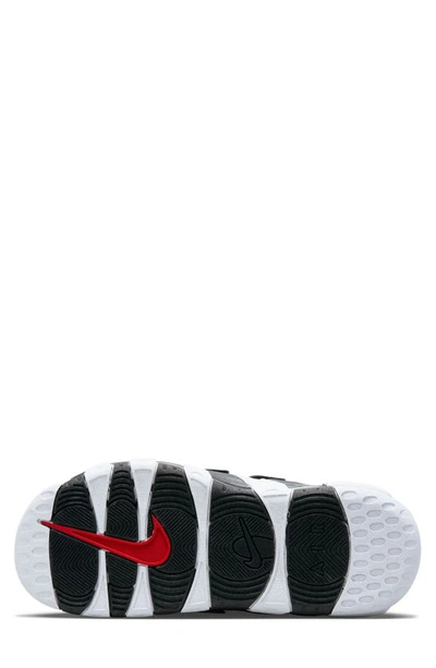 Shop Nike Air More Uptempo Slide Sandal In White/ Varsity Red/ Black