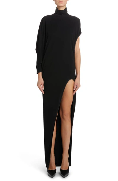 Shop Tom Ford Cutout Crepe Jersey Dress In Black