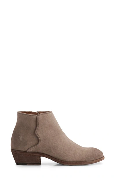 Shop Frye Carson Piping Bootie In Medium Taupe - Suede Leather