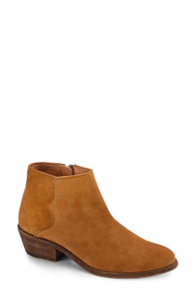 Shop Frye Carson Piping Bootie In Bronze - Suede Leather