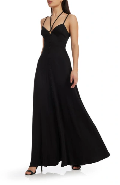 Shop Dress The Population Mia A-line Maxi Dress In Black