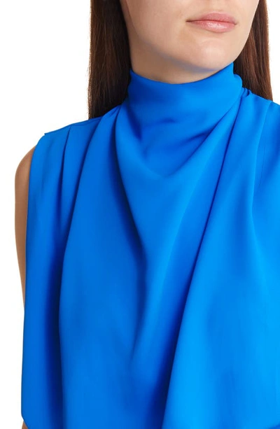 Shop Amanda Uprichard Franny Open Back Minidress In Electric Blue