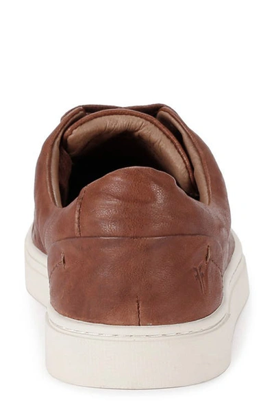 Frye Ivy Leather Low-top Sneakers In Cognac - Oyster