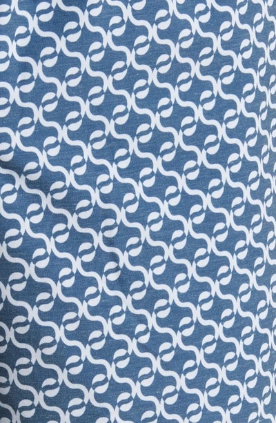 Fair Harbor The Bungalow Swim Trunks 5 Rolling Waves In Navy Geo
