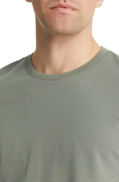 Hugo Boss Tiburt Regular Fit Textured Short Sleeve Tee In Open Green