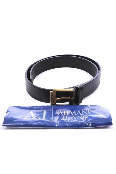 Shop Armani Jeans Aj Belt In Black