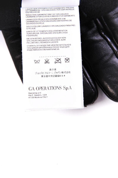 Shop Armani Jeans Aj Gloves In Black