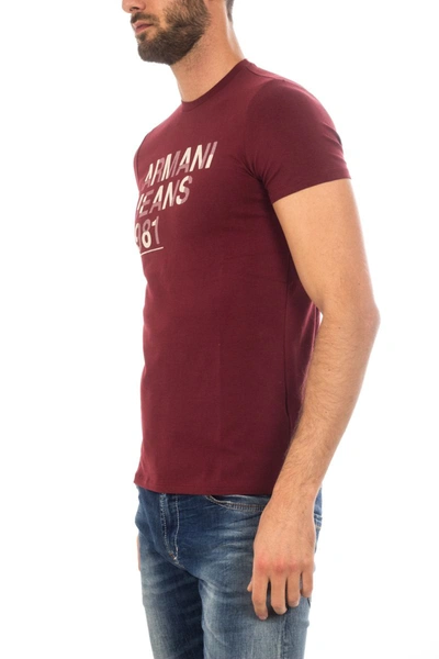 Shop Armani Jeans Aj Armani Jeans Topwear In Wine