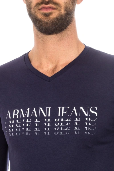 Shop Armani Jeans Aj Topwear In Blue
