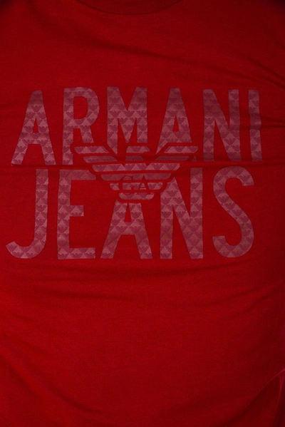 Shop Armani Jeans Aj Armani Jeans Topwear In Red