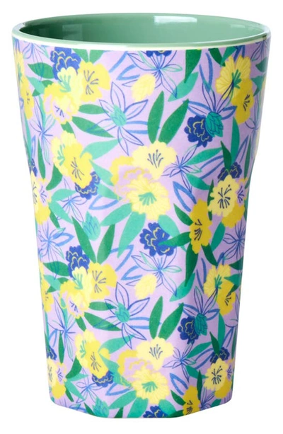 Shop Rice Set Of Four Melamine Tumblers In Fancy Pansy
