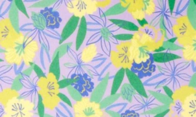 Rice Set Of Four Oblong Melamine Plates In Fancy Pansy