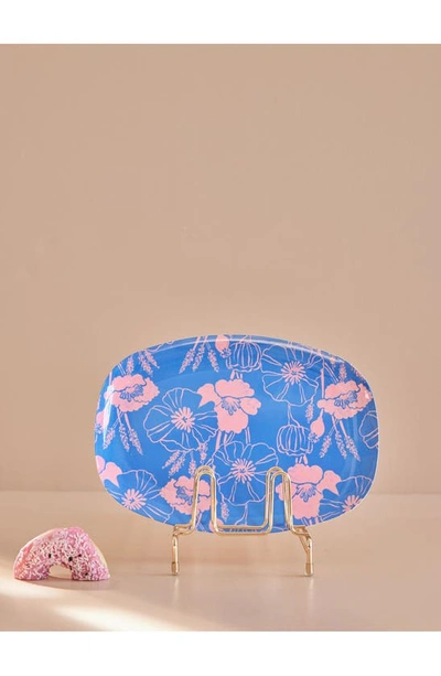 Rice Set Of Four Oblong Melamine Plates In Poppies Love