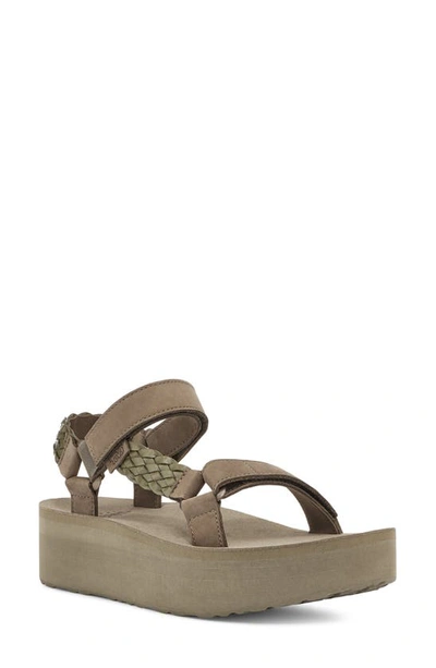 Shop Teva Universal Flatform Sandal In Olive