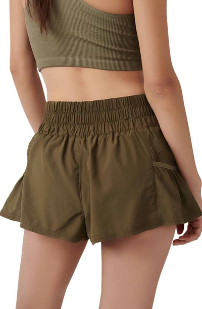 Shop Fp Movement Free People  Get Your Flirt On Shorts In Dark Olive