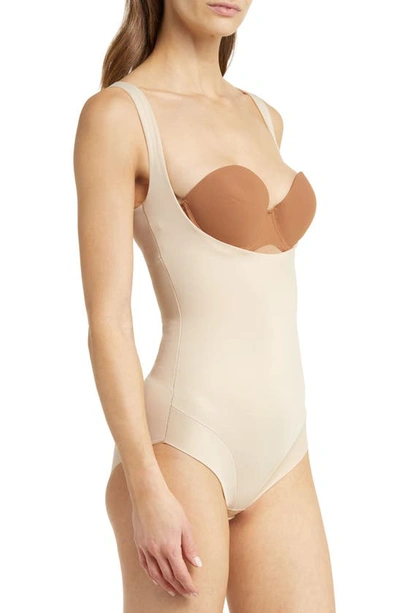 Tc Back Magic Torsette Bodysuit In Warm Beige