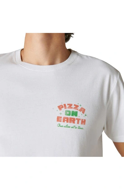 Shop Lucky Brand Pizza On Earth Graphic T-shirt In Marshmallo