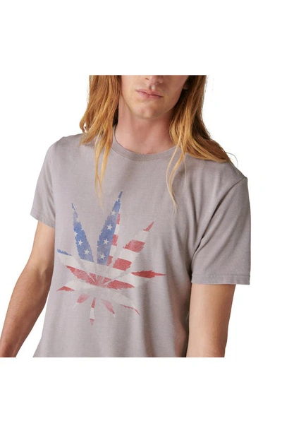 Shop Lucky Brand American Weed Leaf T-shirt In Rock Ridge