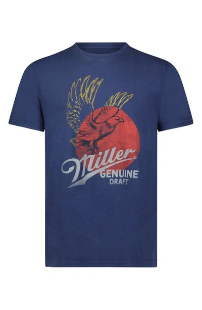 Shop Lucky Brand Miller Eagle Graphic T-shirt In Dress Blue