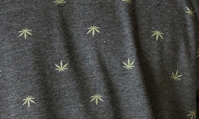 Lucky Brand Venice Leaf Print T-shirt In Grey Multi